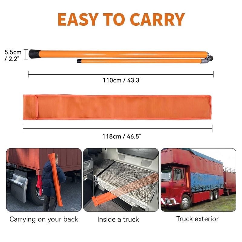 comincia Height Stick for Trucks 15FT,Load Height Measuring Stick with Adjustable Pole,Non-Conductive Fiberglass Compact Height Stick with Carrying Bag,Accurately for Trucks, Trailers, Car Haulers - Image 3